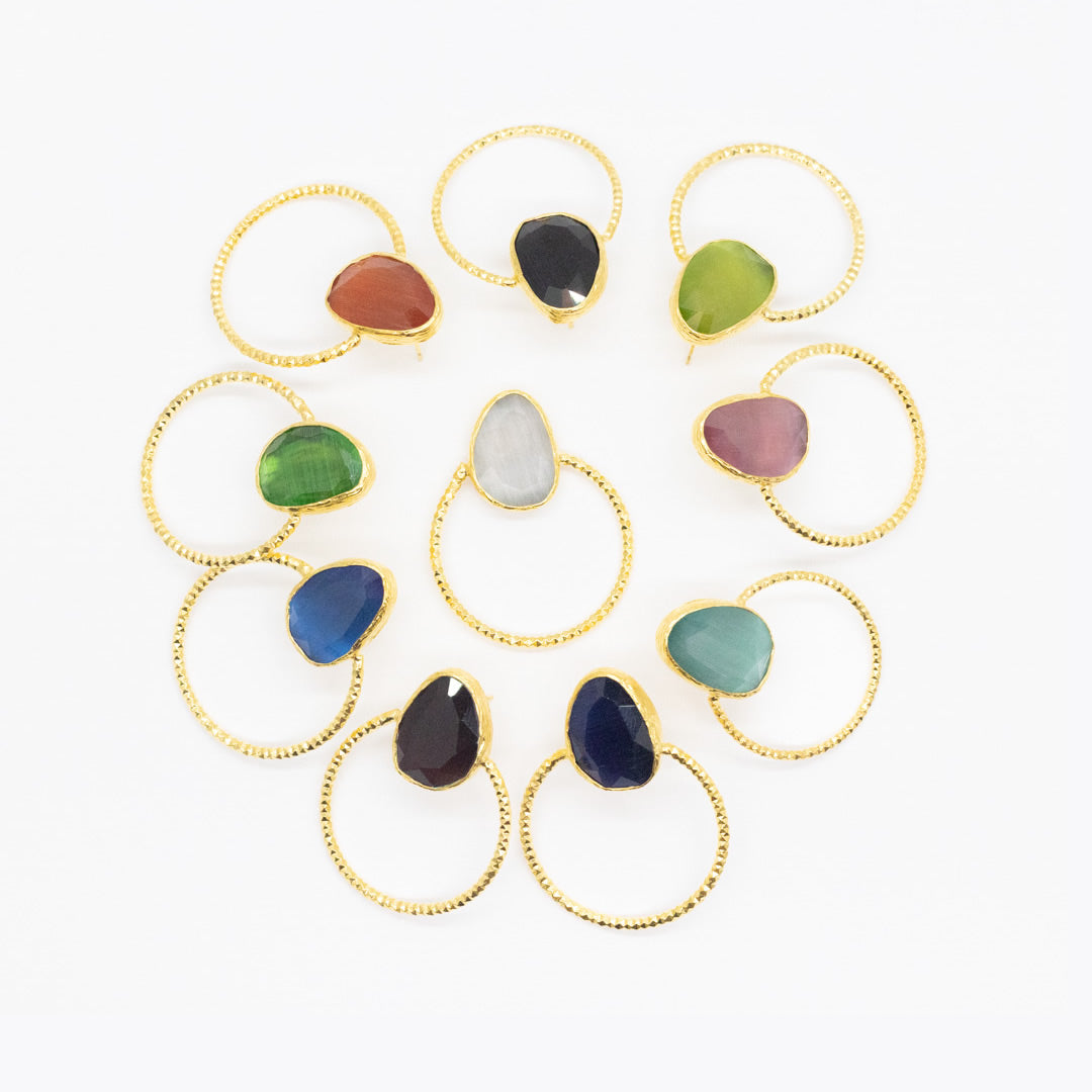 PENDIENTE CON CRISTAL